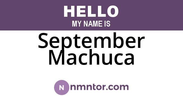 September Machuca
