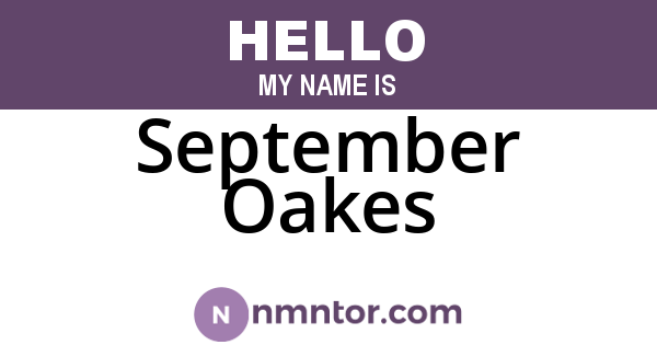 September Oakes