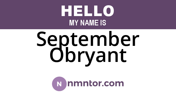 September Obryant