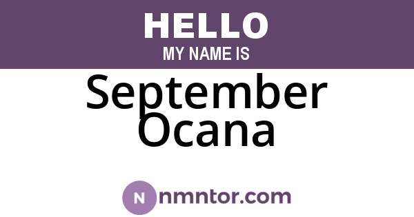 September Ocana