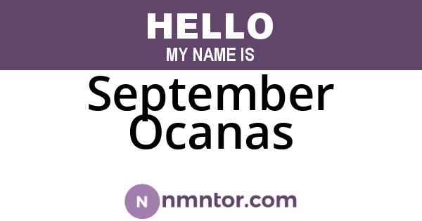 September Ocanas