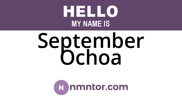 September Ochoa