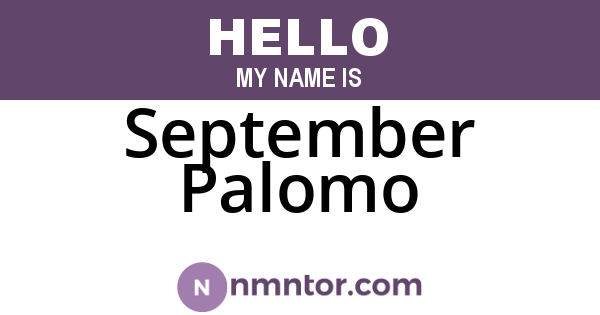 September Palomo