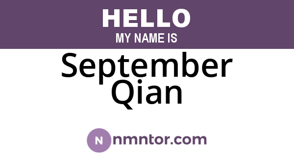 September Qian