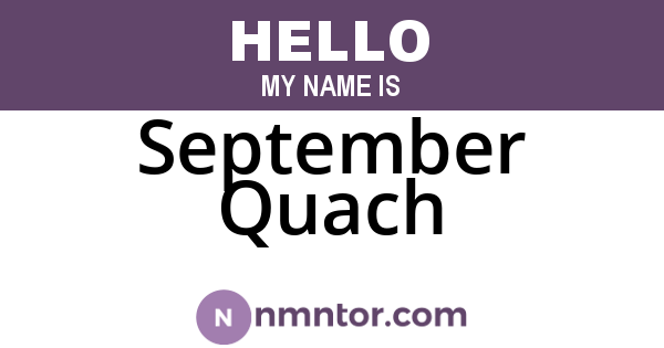 September Quach
