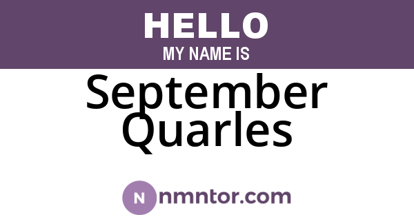 September Quarles