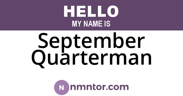 September Quarterman