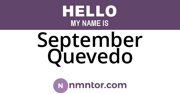 September Quevedo