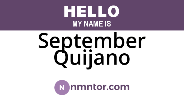 September Quijano
