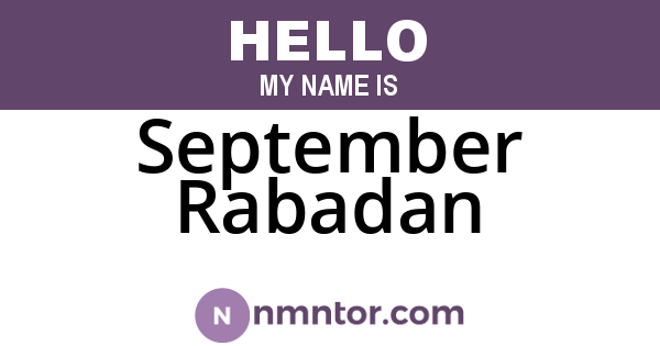 September Rabadan