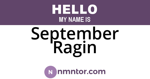 September Ragin