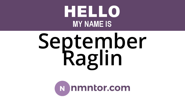 September Raglin