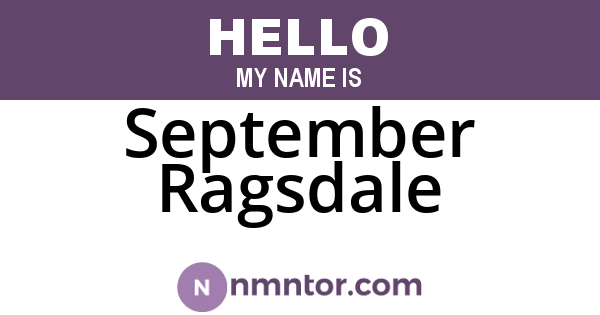September Ragsdale