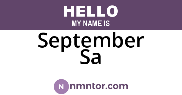 September Sa
