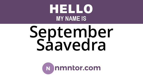 September Saavedra
