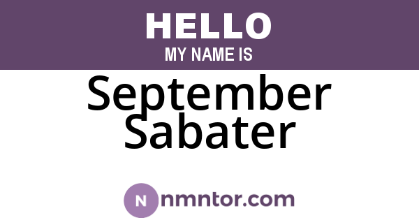 September Sabater