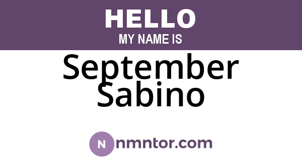September Sabino