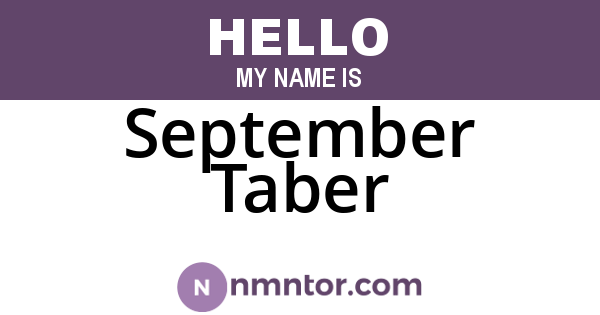 September Taber