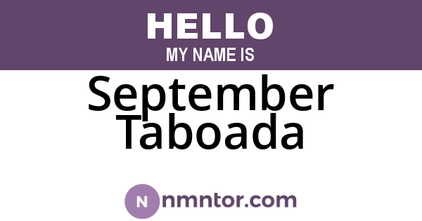 September Taboada
