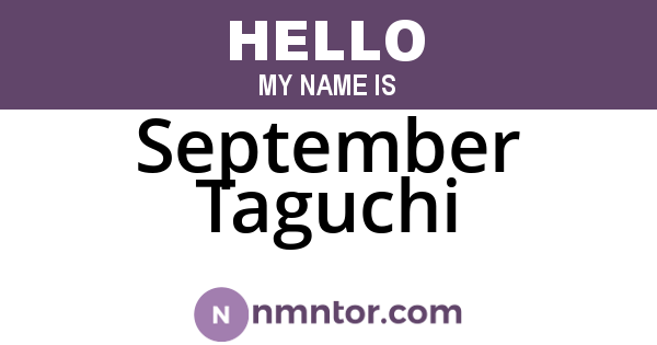 September Taguchi