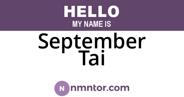 September Tai