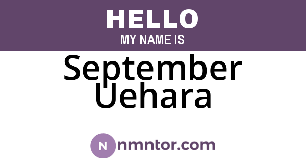 September Uehara