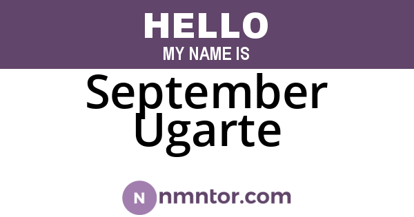 September Ugarte