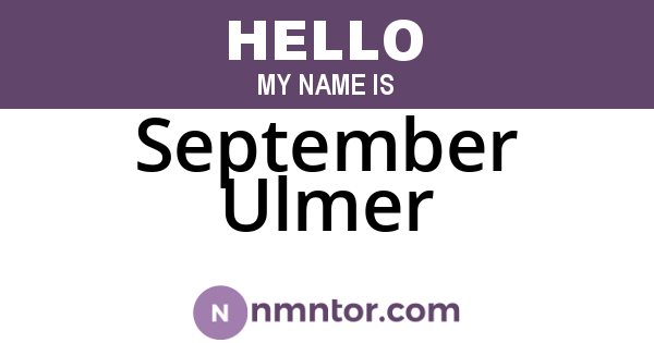 September Ulmer