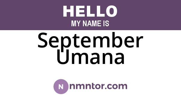 September Umana