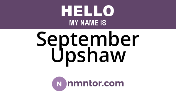 September Upshaw