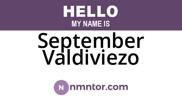 September Valdiviezo