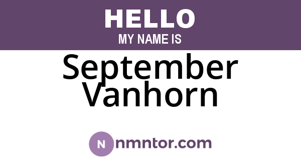 September Vanhorn