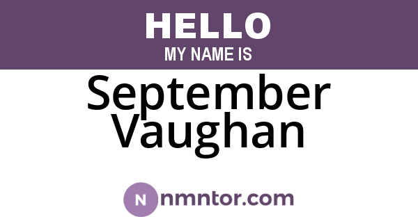 September Vaughan