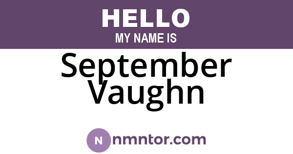 September Vaughn