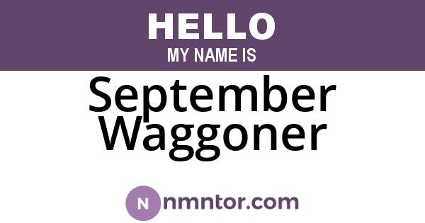 September Waggoner