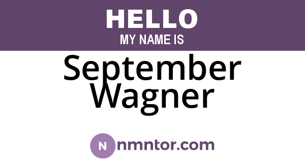 September Wagner