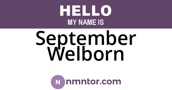 September Welborn