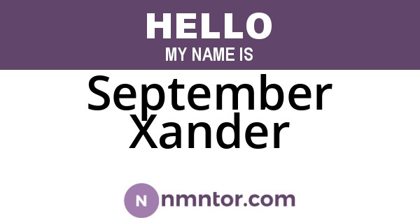 September Xander