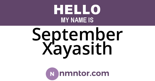 September Xayasith