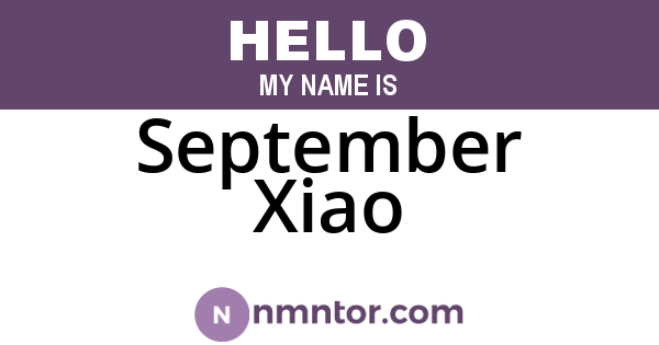 September Xiao