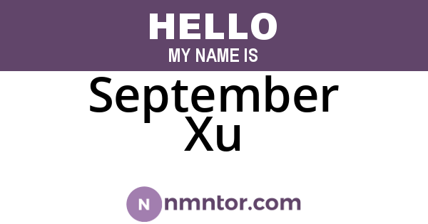 September Xu