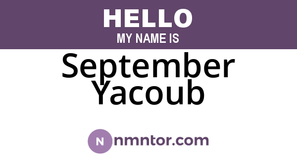 September Yacoub