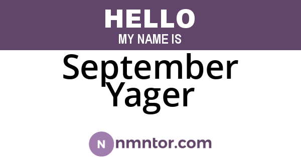September Yager