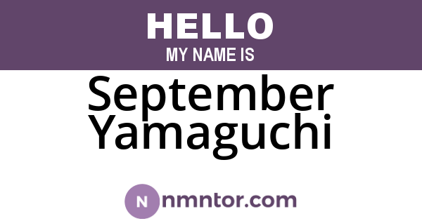 September Yamaguchi