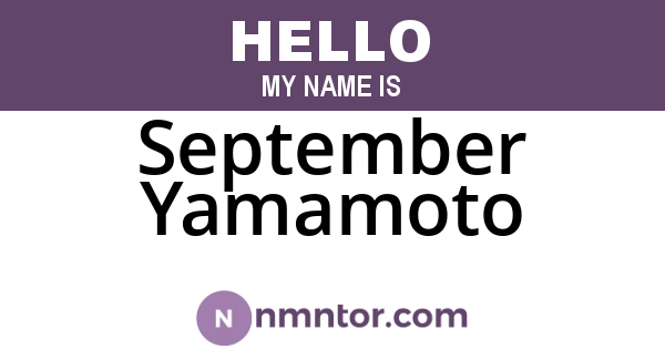 September Yamamoto