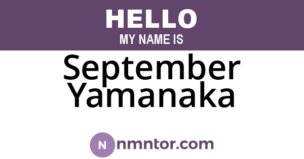 September Yamanaka