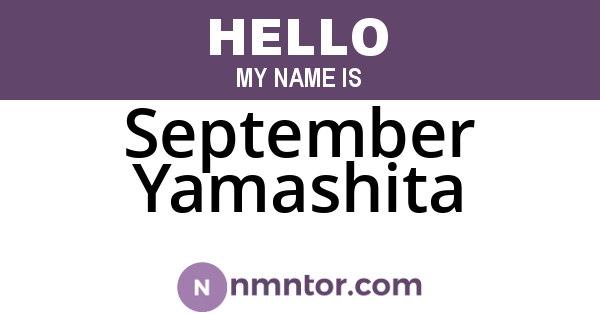 September Yamashita