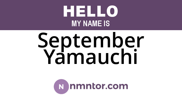 September Yamauchi