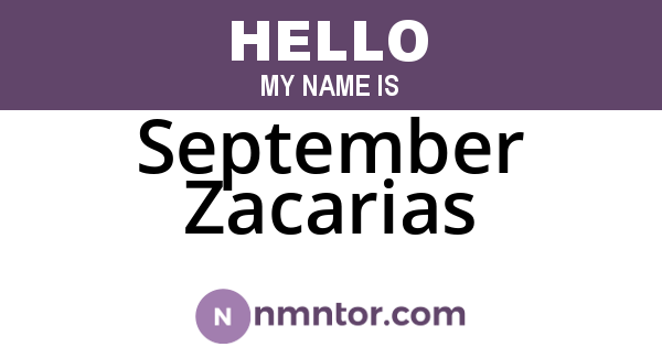 September Zacarias