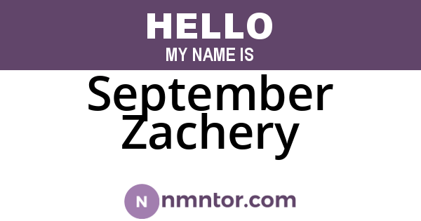 September Zachery